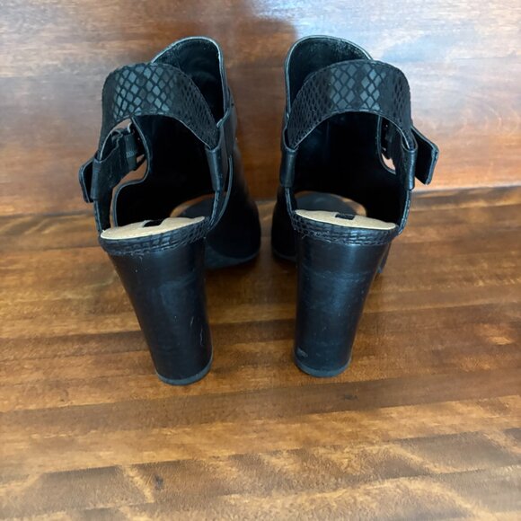 Tahari Martin Women's Black Leather Slingback Sandals Black Leather Size 9 - Picture 4 of 6